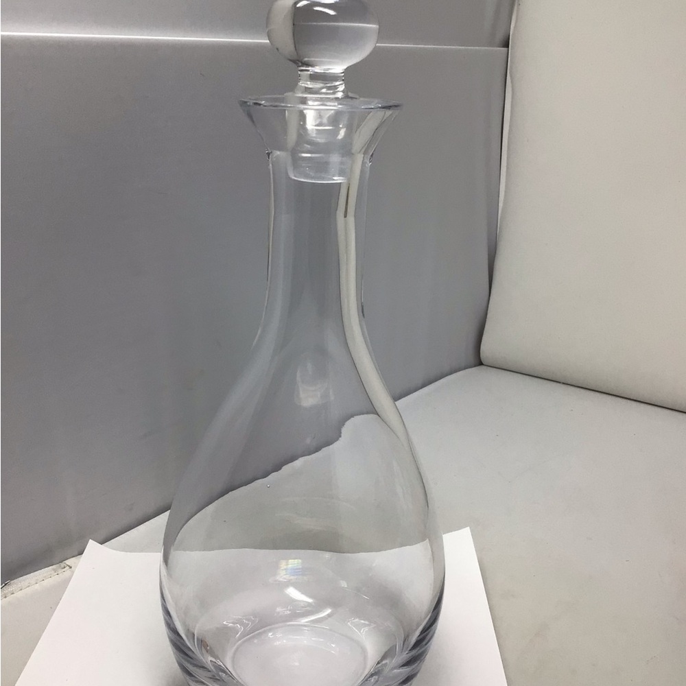 Rosenthal Elegant Clear Glass Decanter w/ 3 tier stopper